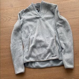 Eddie Bauer Light Gray V-Neck Women's Sweater